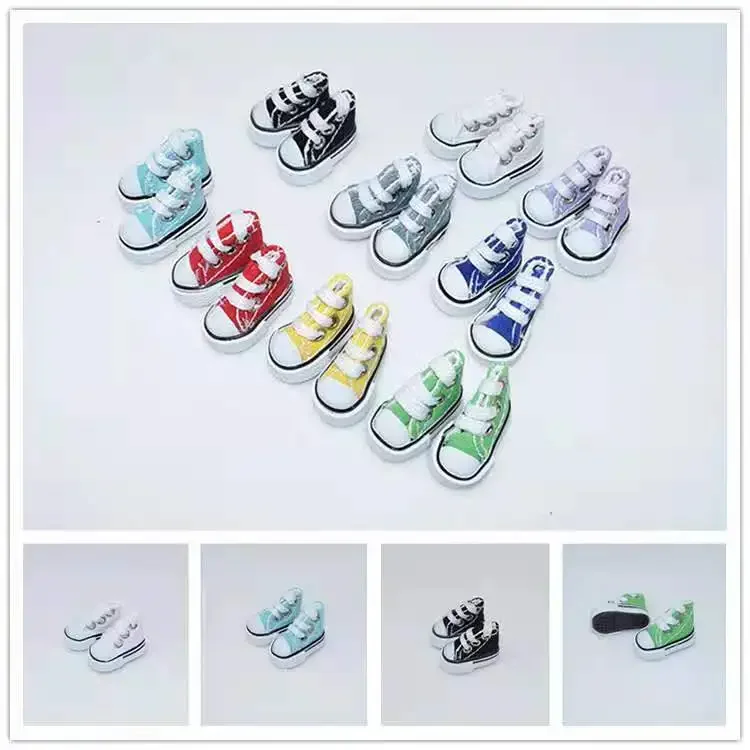 1/6 BJD Dolls Accessories 3.5cm Fashion Canva Shoes For Barbie Doll Casual Shoes For Blythe 11.5