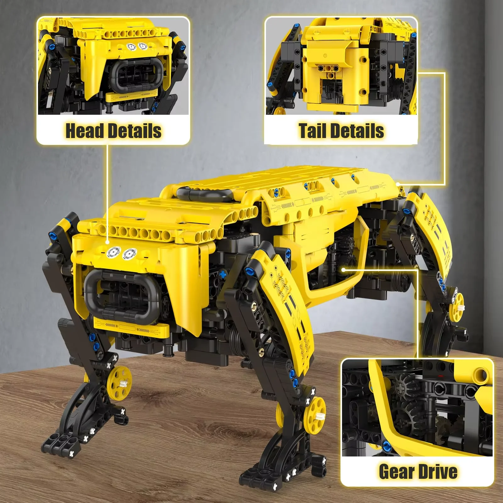 936PCS RC Robot Hond Bouwstenen Kinderen STEM Speelgoed Gemotoriseerde Boston Dynamics Alpha Hond Model Cadeaus voor Jongens en Tech liefhebbers