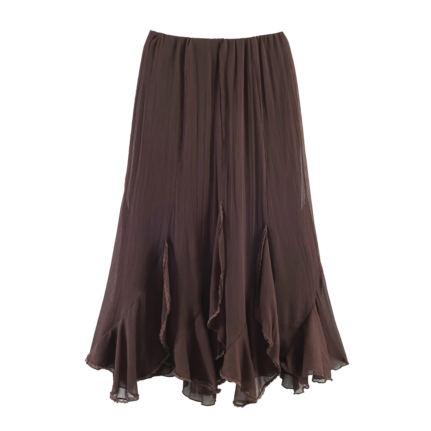 

Summer New Irregular Ruffles Cake Skirt Pleated Cake Women Skirt High Waist Female Faldas Eleganr Skirts