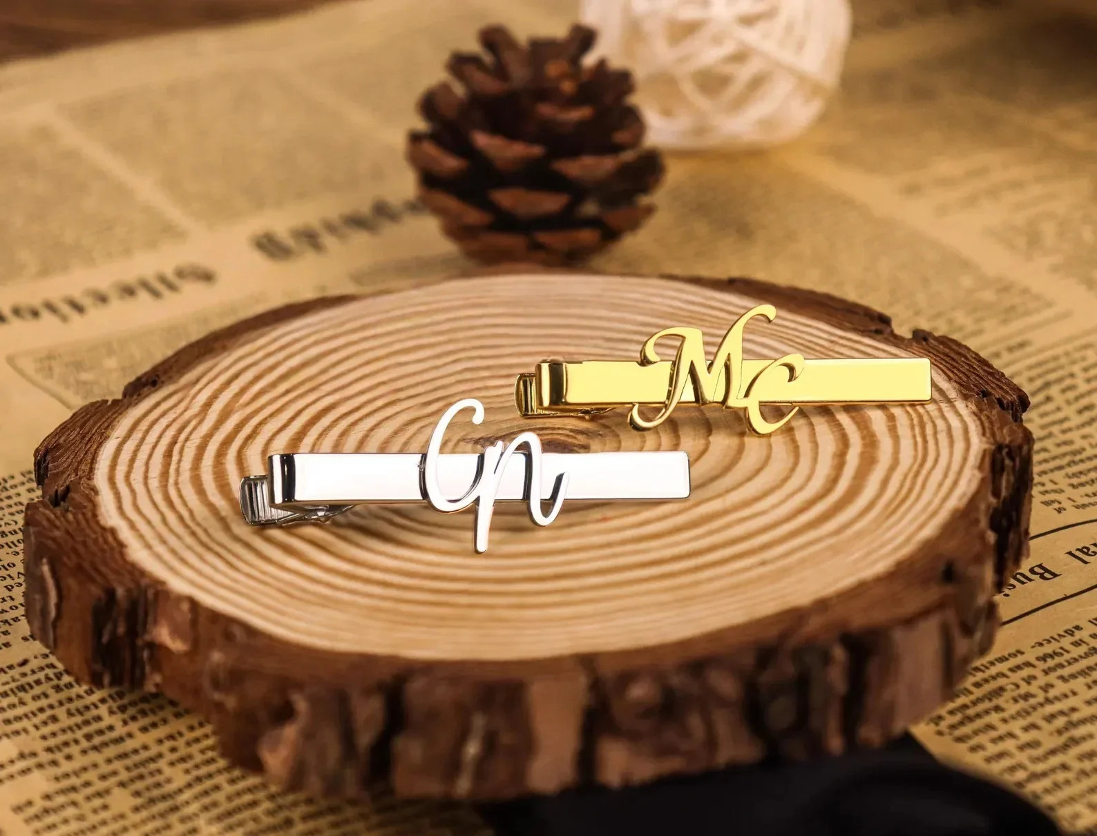 Sipuris – pince à cravate personnalisée avec nom initial pour hommes, fermoir à cravate personnalisé en acier inoxydable, bijoux Hip Hop tendance, cadeaux de mariage