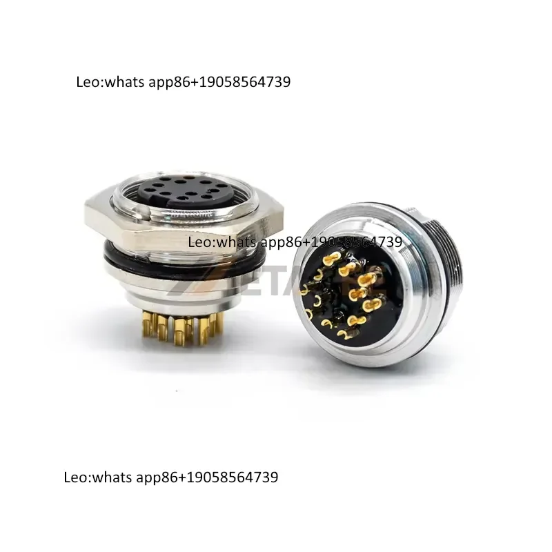 M16 Circular Connector 2 3 4 5 6 7 8 12 14 16 19 24 Pin Front Panel Mount Solder Type Wire Connector for Sensor Power