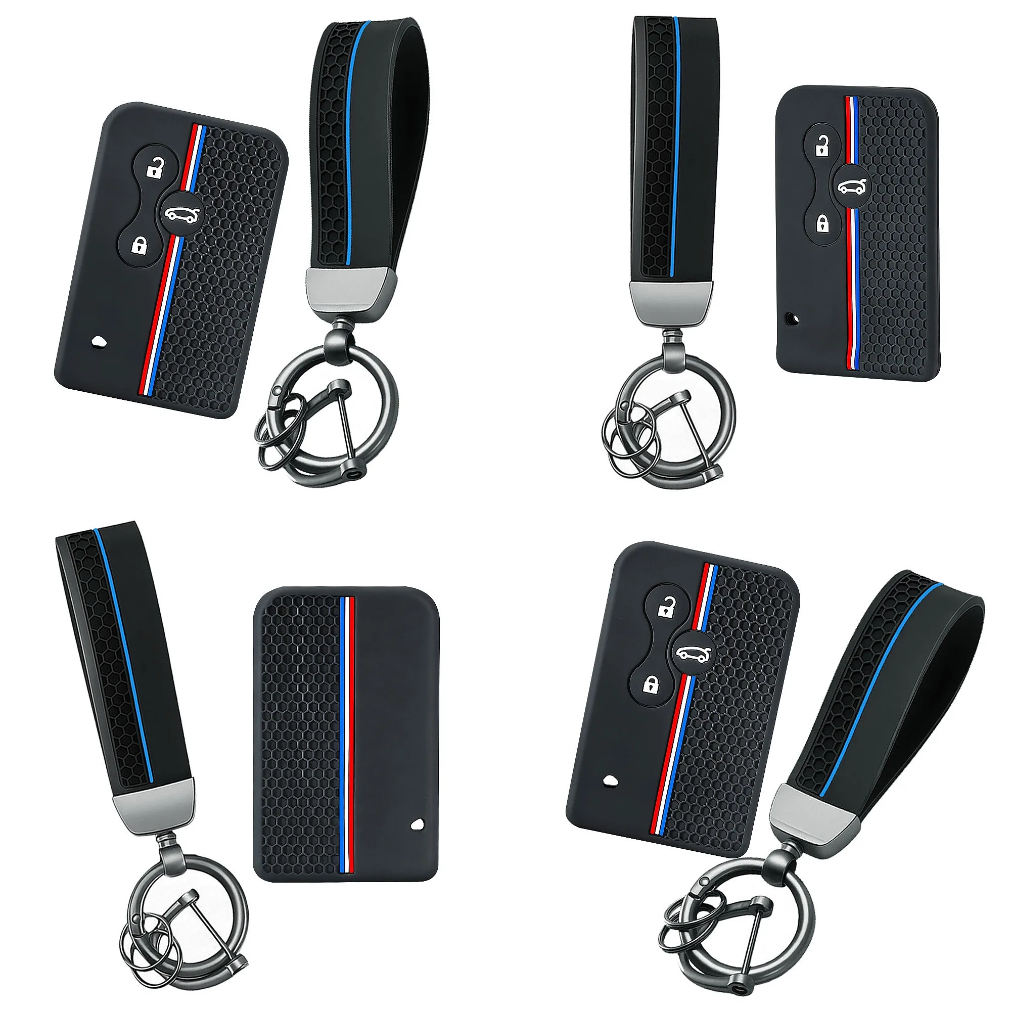 Silicone Key Fob Cover For Renault Scenic Clio Logan Megane 2 3 Koleos 3 Button Remote Shell