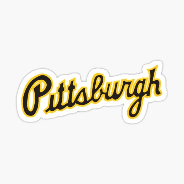 Pittsburgh Script  5PCS Stickers for Laptop Water Bottles Print Room Decorations Cute Car Wall Living Room Window Bumper Funny