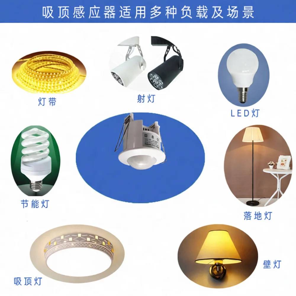 Embedded Infrared Motion Sensor Switch Flush Ceiling Mount PIR Detector Module For Office Home Auto Lighting System