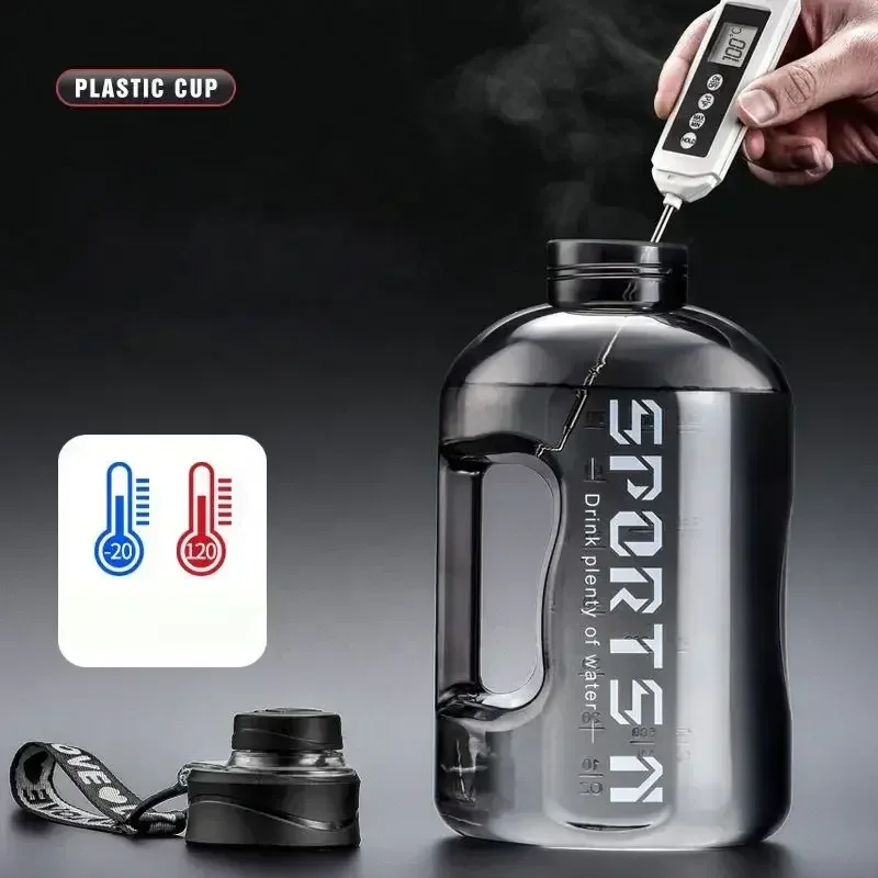 2.7 Liter Big Water Bottle with Straw Large Capacity School Gym Sports Drinking Bottles BPA Free Fitness Men Women Drink Bottles