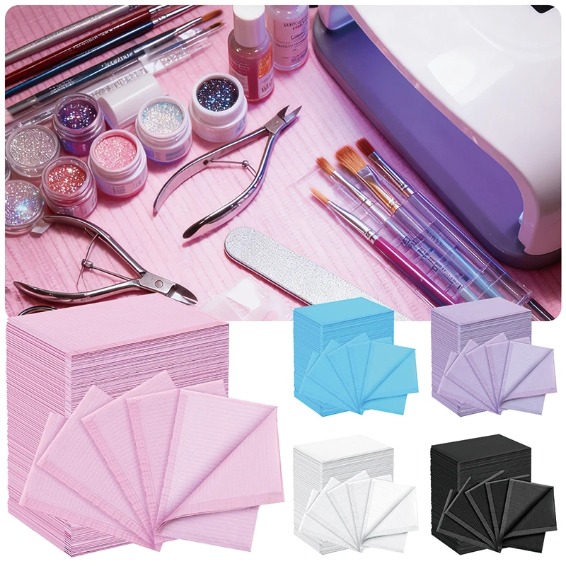 50 Pieces Disposable Apron Bed Sheet Cloth, Tablecloth Cleaning Pad, Manicure Desk Mat, One-Use Cleaning Pad, Manicure Tool, Thi