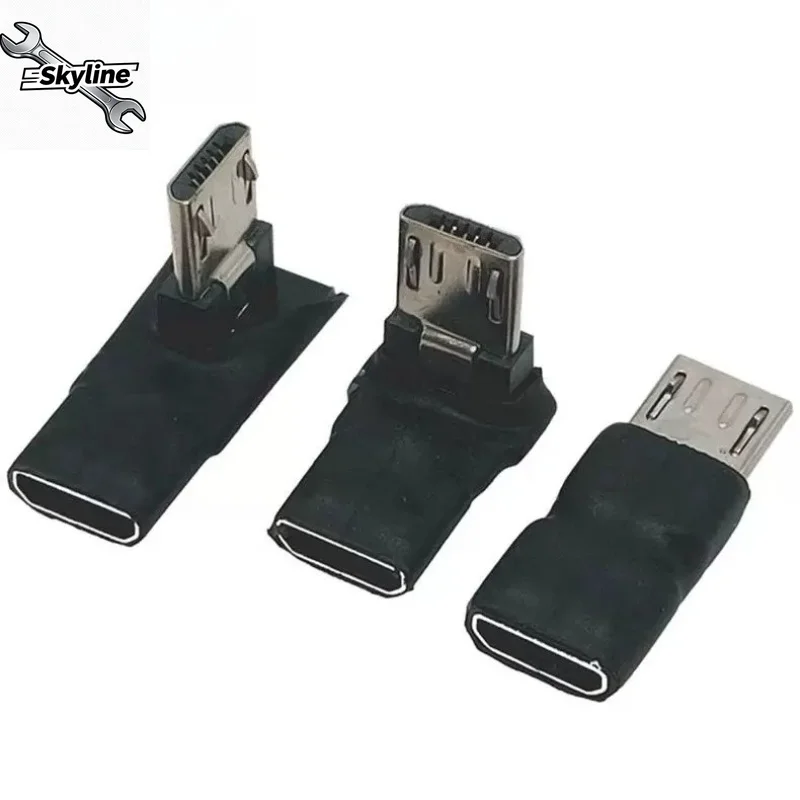 5-Core Micro USB Male-to-Female Extension Cable Right Angle Tablet Male-to-Female Android Elbow
