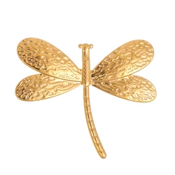 New fashionable dragonfly brooch with high-quality stainless steel material chest accessory suitable for women's daily wear