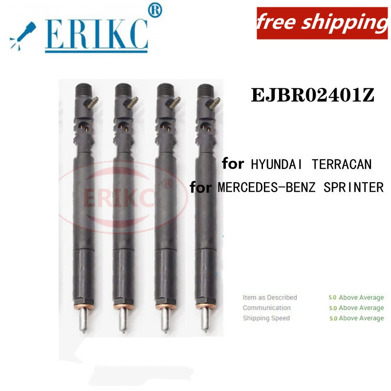 

ERIKC 4 PCS FREE EJBR02401Z Auto Diesel Injector EJBR 024 01Z FOR Carnival Mk II 2.9L CRDi MPV (144bhp)