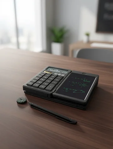 Upgraded Basic Calculator with 6.5 Inch Notepad Standard Calculator Pocket 12 Digits Function 2 in 1 Portable for School Office