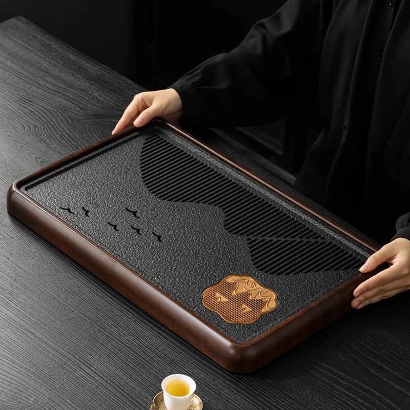 Rectangle Creative Tea Tray Minimalist Ceremony Accessories Tools Tea Serving Tray Adult Fashion Bandejas Home Lounge Furniture
