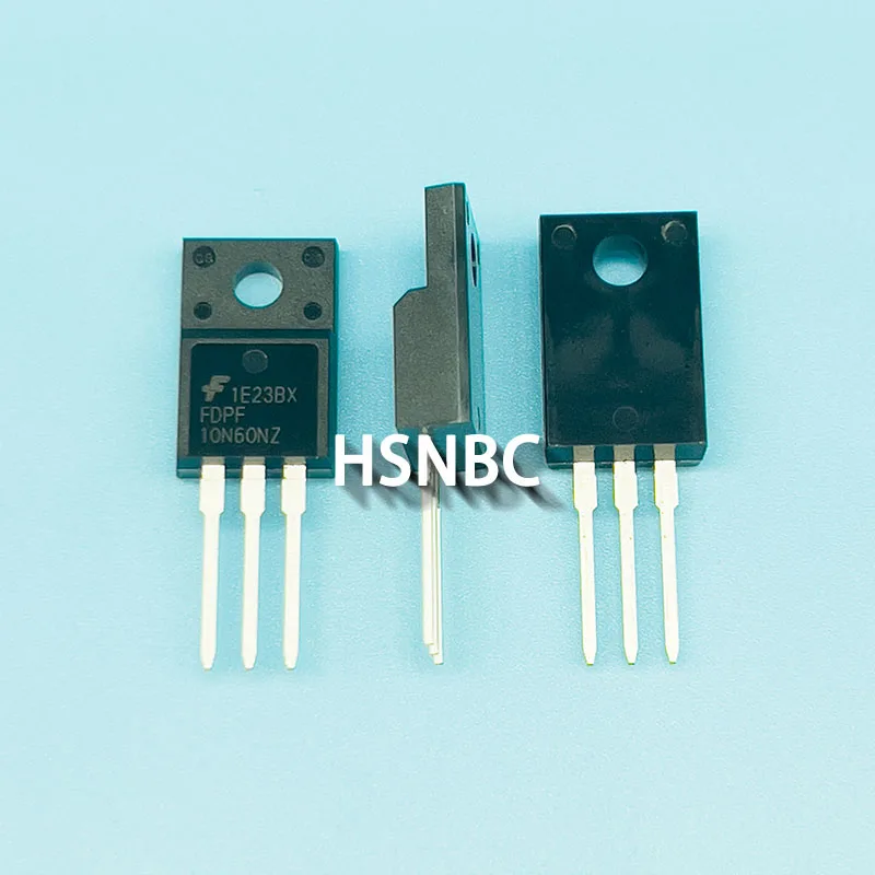 10Pcs/Lot FDPF10N60NZ 10N60NZ FDPF10N60 TO-220F 10A 600V MOSFET N-Channel Field-effect Transistor 100% New Original