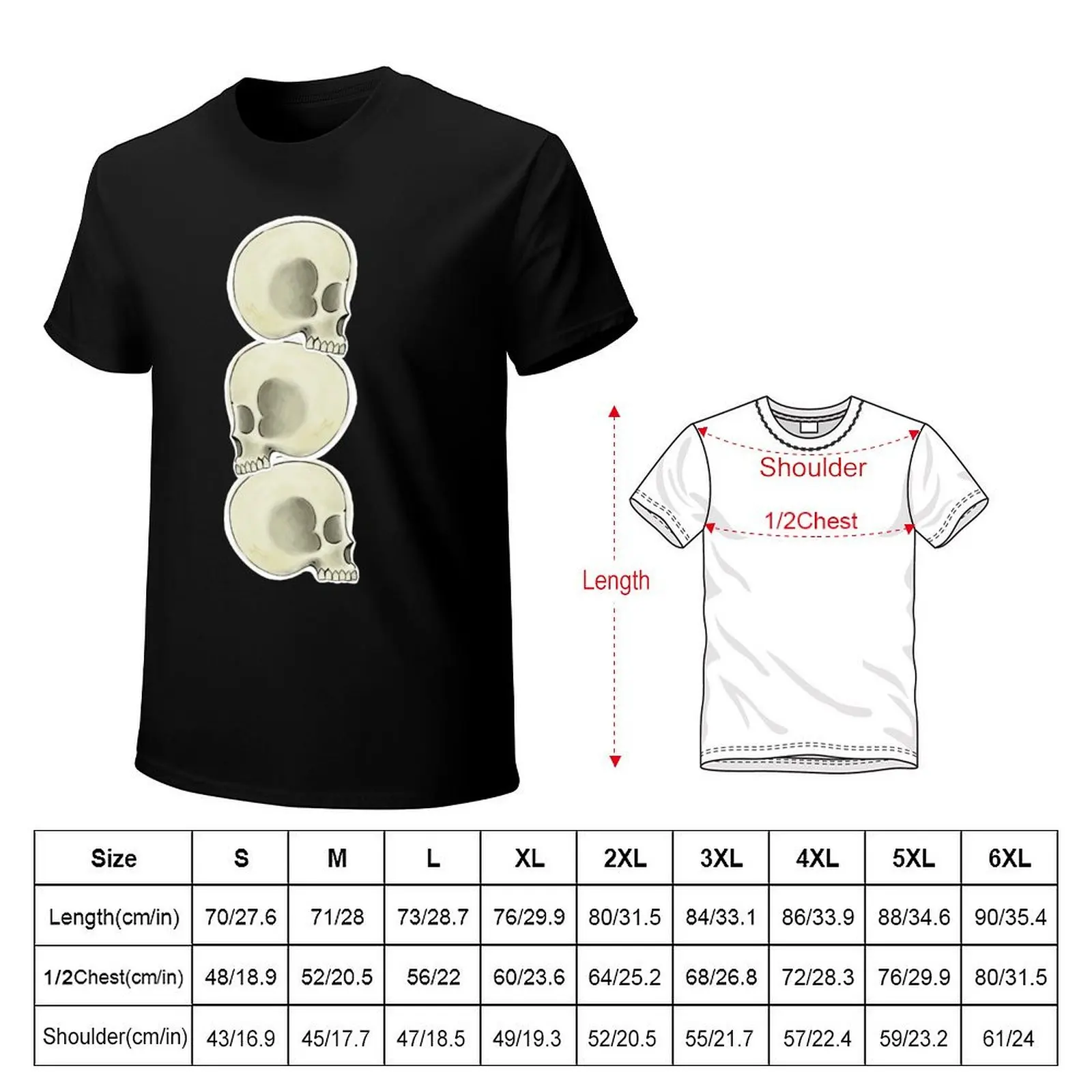 Pile of Skulls T-Shirt t shirt men 100% cotton luxury brand T-Shirt