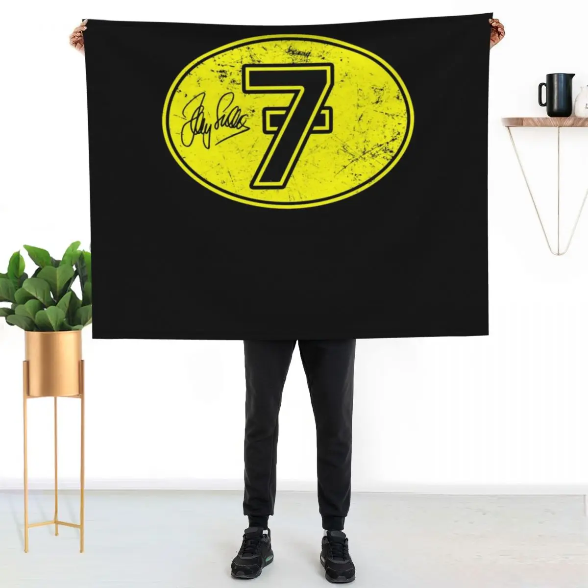 

Barry Sheene Lucky 7 Throw Blanket Reusable Durable Soft Blanket for All Seasons