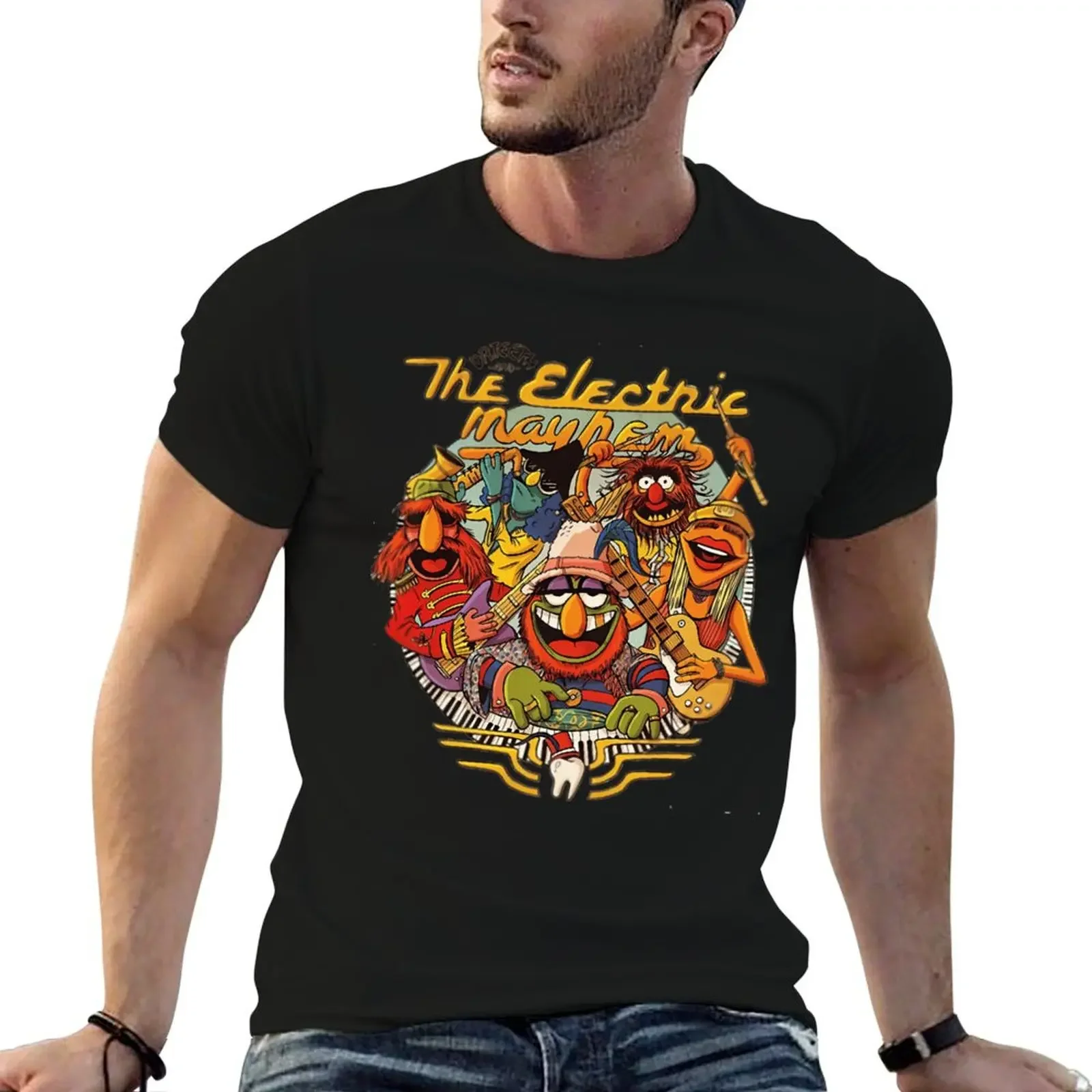 

Dr Teeth And The Electric Mayhem T-Shirt T-shirts man summer tops kawaii clothes men clothings