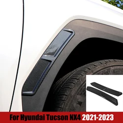 Front Rear Wheels AC Air Flow Vent Fender Cover Kit Trim For Hyundai Tucson NX4 2021 2022 2023 ABS Car Styling Accessories