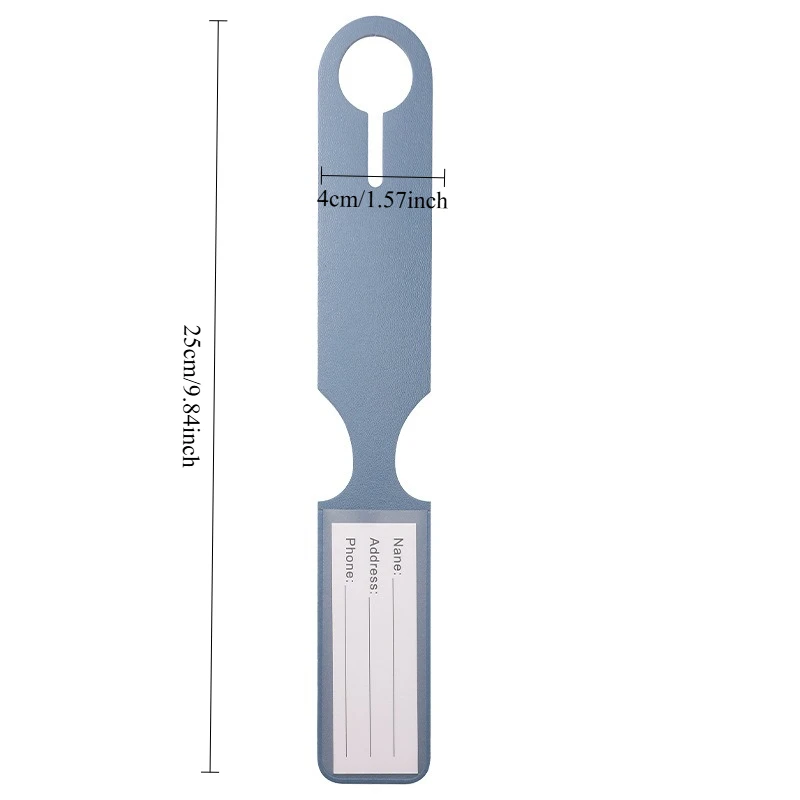 

1 шт. портативная дорожная багажная бирка из искусственной кожи, удлиненная, для чемодана, сумки, с местом для идентификации, имени, адреса, посадочных талонов