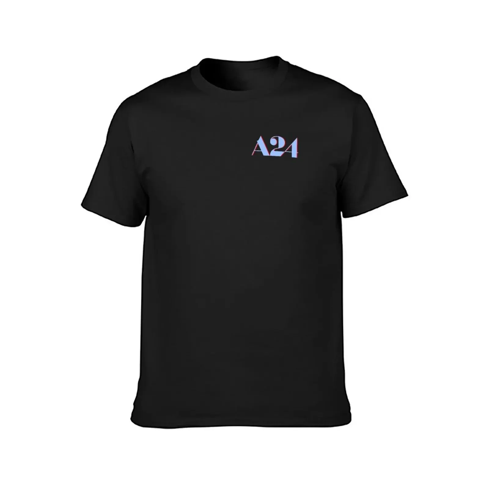 A24 Blue and Red Logo T-Shirt quick-drying sports fans blacks black t shirts for men