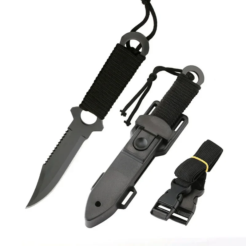 Hot Sale Fixed Blade Knife Steel Combat Straight knive Outdoor Survival Camping  EDC  Tactical Knife Survival Knives  With Case