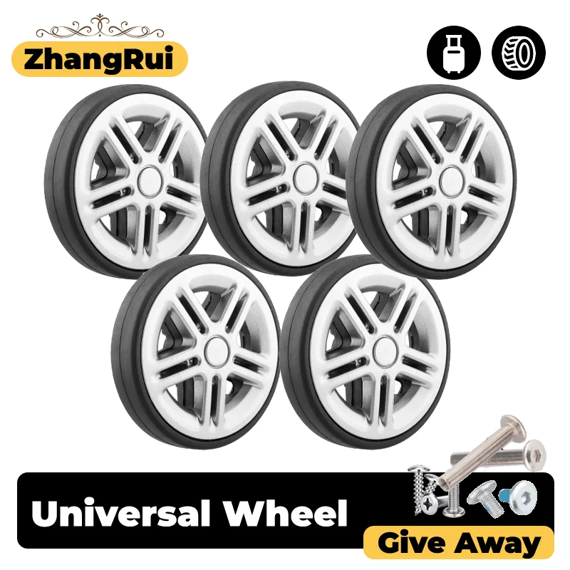 

For American Tourister Silver Suitcase Replacement Screw-On Wheels Luggage Accessories 55mm Axle Spinner Wheel Repair