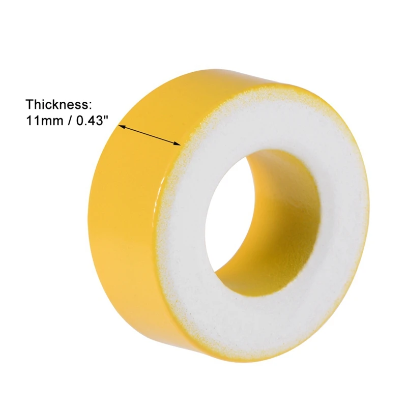 

T61C_Yellow and White Ring Ferrite Core Iron Powder Ring Core