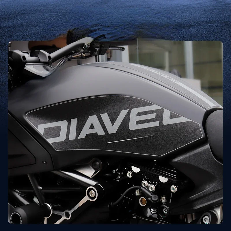 For Diavel DIAVEL 1260 Motorcycle Rubber Tank Pad Traction Side Knee Grip Protector Sticker