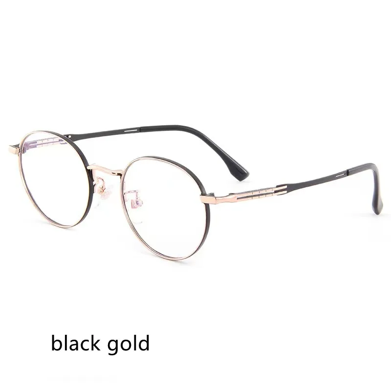 

48mm small Round Pure titanium Frames myopia Glasses Spectacles come with clear lenses Prescription eyeglass frame 8023