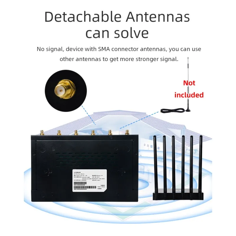 internet service mikrotik router sim port device sms modem tenda router 4G 5g lte dual sim card router with bonding