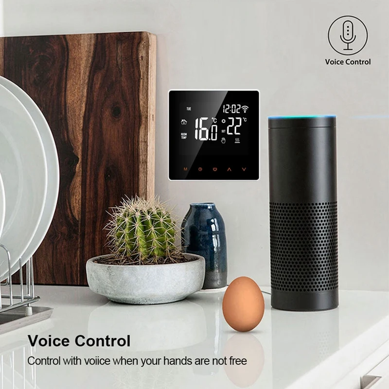 جهاز تحكم عن بعد للتدفئة الأرضية كهربائي ، شاشة LCD ، غلاية مياه ، غلاية غاز ، Google ، Alexa ، 3A ، 1 way