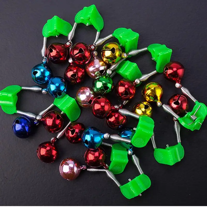 1PCS Fishing Bite Alarms Fishing Rod Bell Rod Clamp Tip Clip Bells Ring Colorful ABS Fishing Bell Fishing Accessory Outdoor
