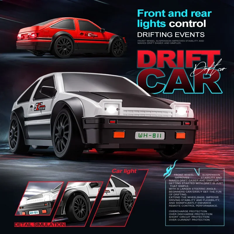 2.4G High speed Drift Rc Car 4WD Toy Remote Control S811 812 813 Model GTR Vehicle Car RC Racing Cars Toy for Children Gifts