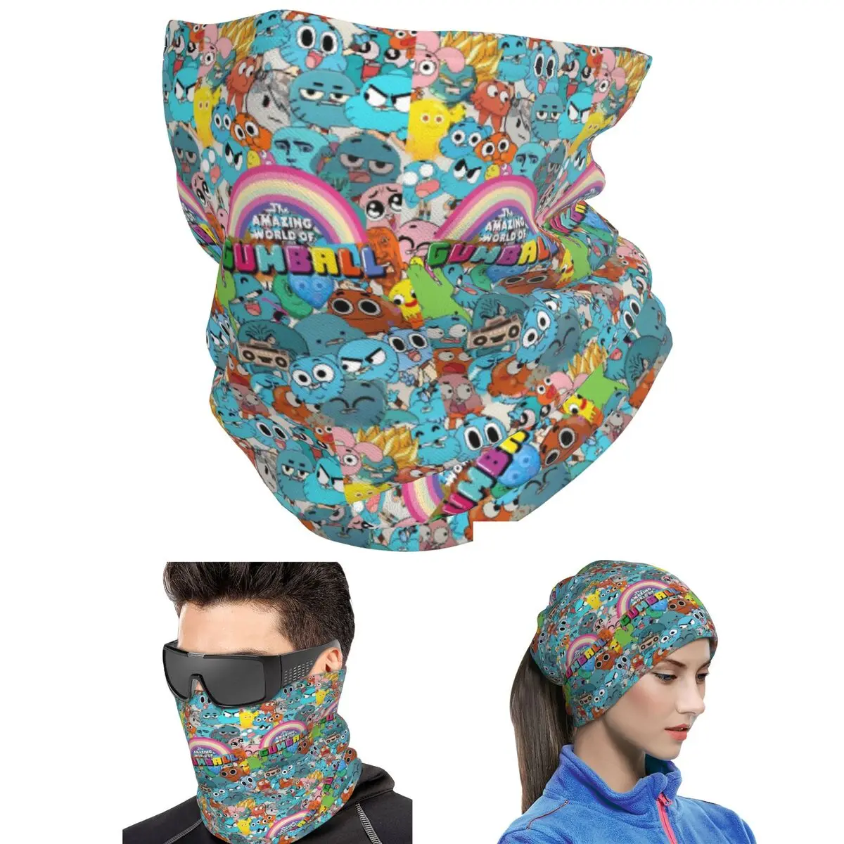 The Amazing World Of Gumball Bandana Neck Cover Printed Wrap Scarf Cycling Cycling Scarf Unisex Adult Washable
