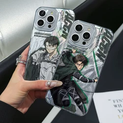 Attack Titan Jaeger Phone Case for iPhone 16 15 14 Plus 13 12 11 Pro Max X Xs XR 8 7 Feather Texture Hard Cover