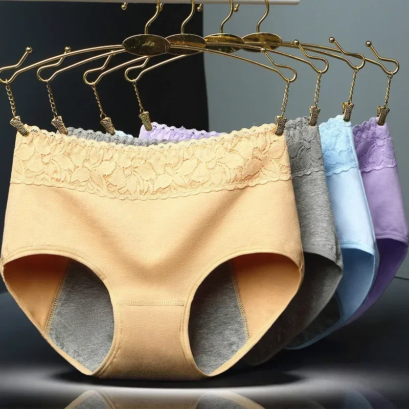 2024 New Leak Proof Menstrual Panties Period Pants Fast Absorbent Women Underwear Girl Cotton Waterproof Briefs Sexy Lingerie