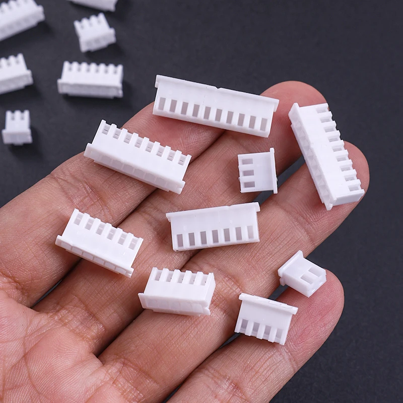 100Pcs JST XH2.54 Connector Kit 2 3 4 5 Pin Male Female Plastic Shell Wire Terminals Male Plug & Female Socket for Electronics