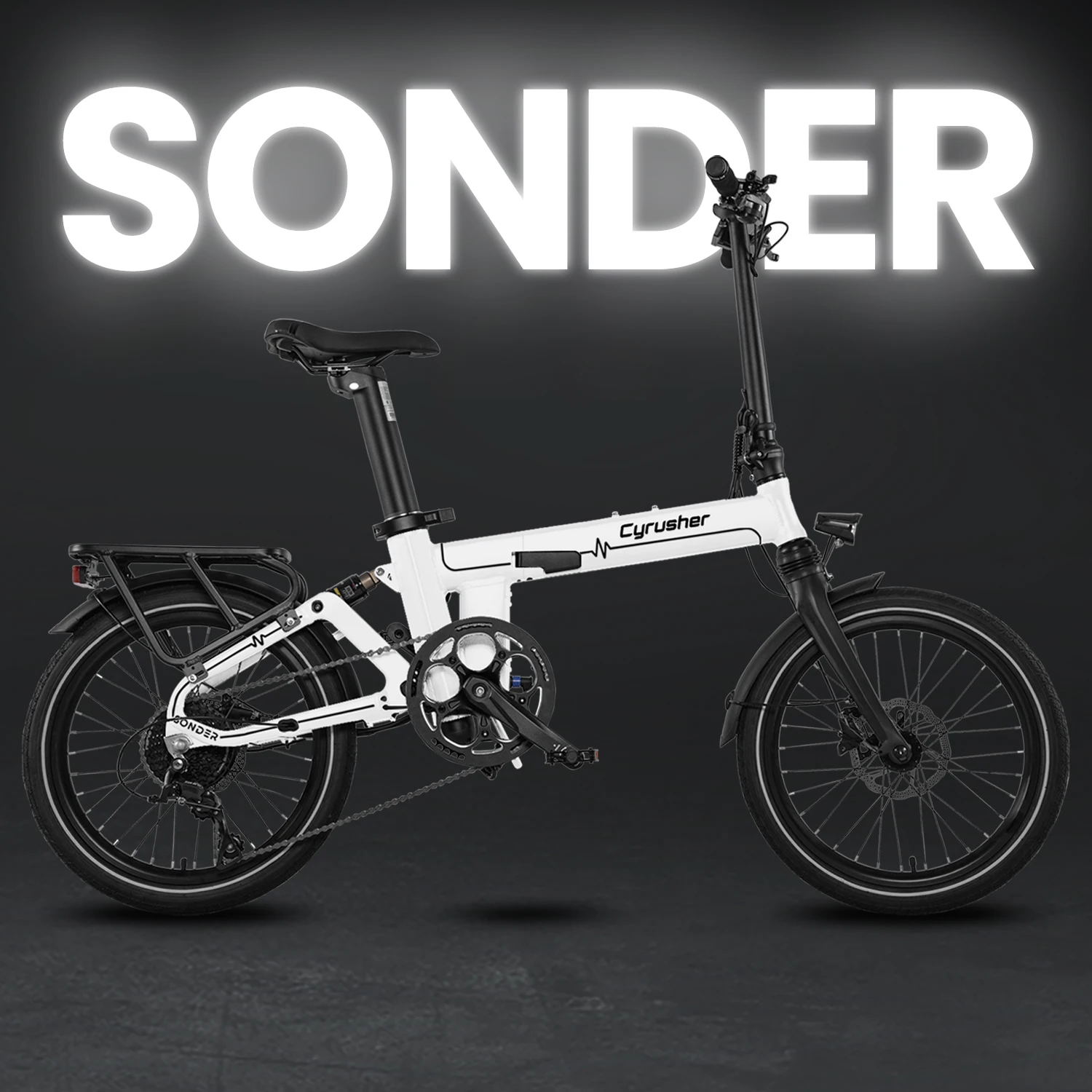 

Cyrusher Foldable Ebike Sonder 250W Motor 48V 10Ah Battery Maximum charging range 85km Suitable for Men and Women