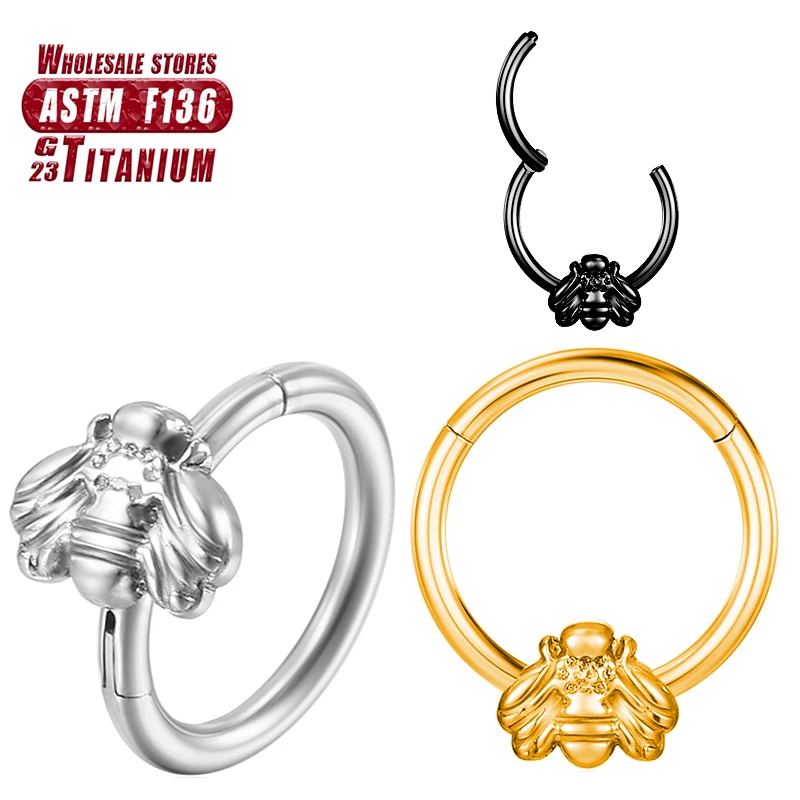 G23 Titan Piercings Clicker Tragus Scharniersegment Little Bee Nasenringe Septum Knorpel Ohrringe Helix Charming Körperschmuck – Detail 1