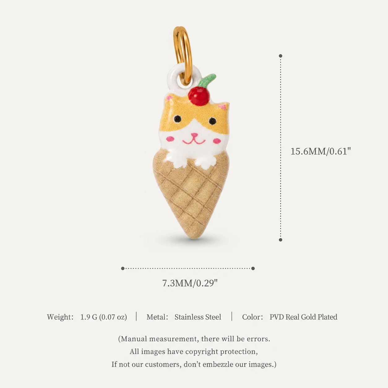 316 Edelstahl Wasserdicht Farberhaltend Niedliche Süße Kleine Katze DIY Anhänger Charms für Schmuck – Detail 5