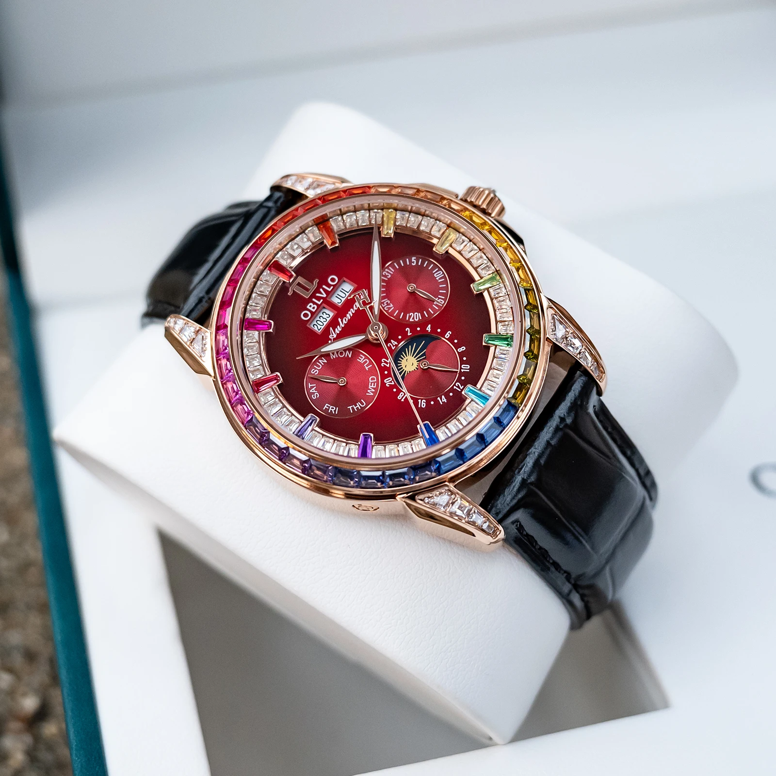 Relógio Clássico Masculino OBL - Moonphase Complication Watch avaliação e preço