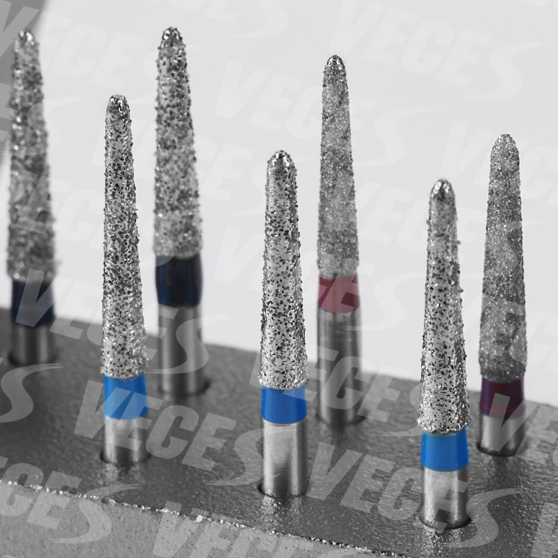 

10pcs/set Dental Diamond Burs CF Series For High Speed Drill Bits Set FG Dental Grinding Dental Polishing Burs 1.6mm Shank