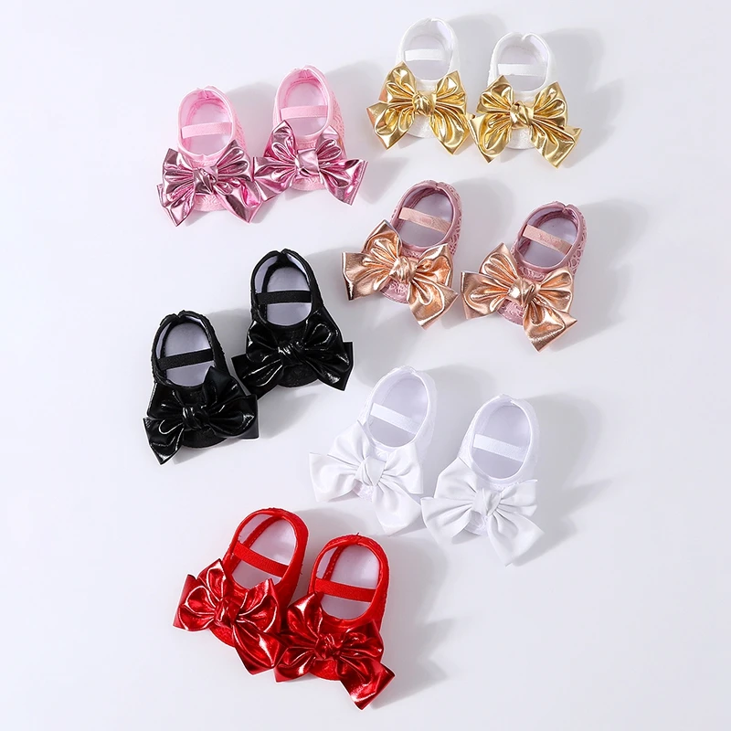 

Spring Summer Baby Girls Shoes Newborn Sandals with Bowknot Infant Princess Wedding Party Shoes Baby Crib First Walker