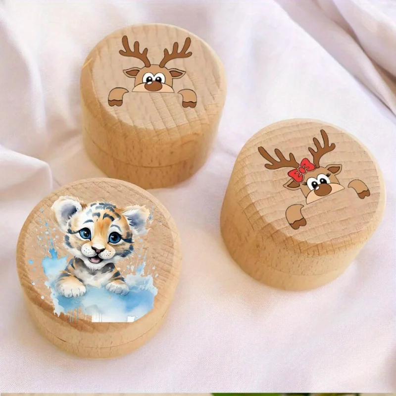 

Коробочка для зубов молочных, деревянный держатель для зубов, милая коробочка для хранения зубов, контейнер для сохранения детских зубов, коробки для зубов