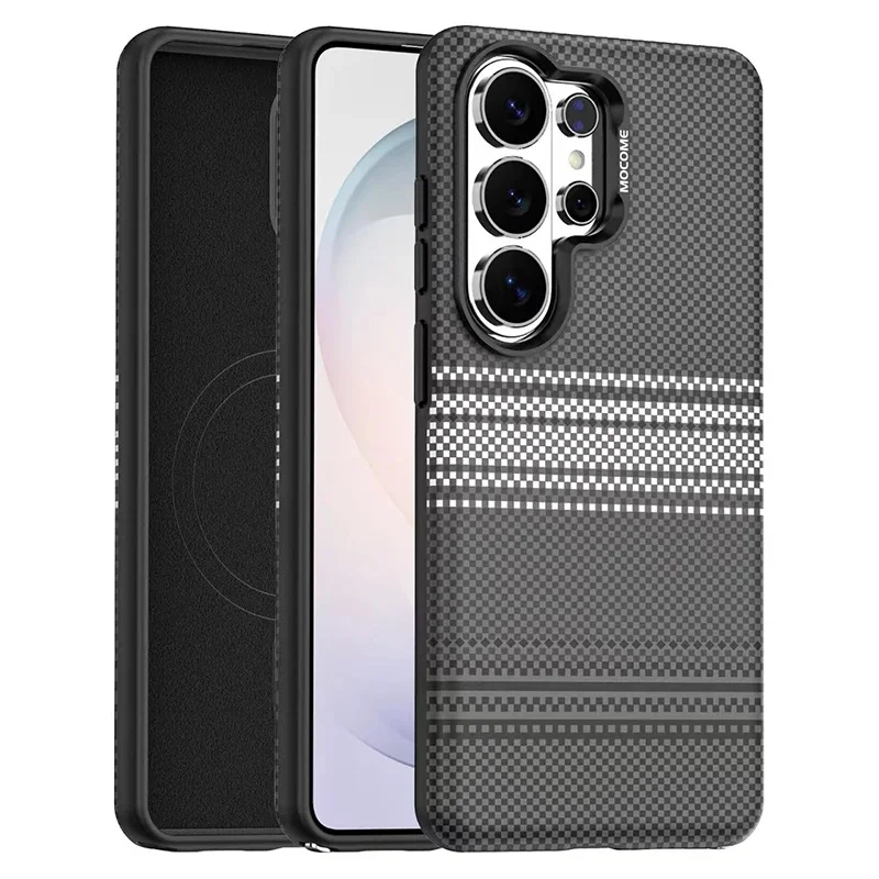 Luxury Metal Lens Frame Phone Case For Magsafe For Samsung Galaxy S26Ultra S24 S25 Plus Anti Drop And Shock-absorbing Protective