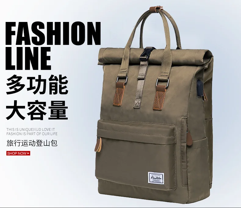 Korean-style Business Laptop Backpack for Men,Commuter Travel Bag,Large Capacity Casual Daypack with USB Charging Port
