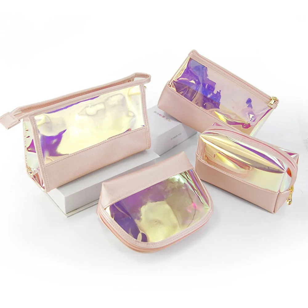 Marfino Make Up Bag  Small Transparent Travel Cosmetic Case Organizer Professional Makeup Artist For Women