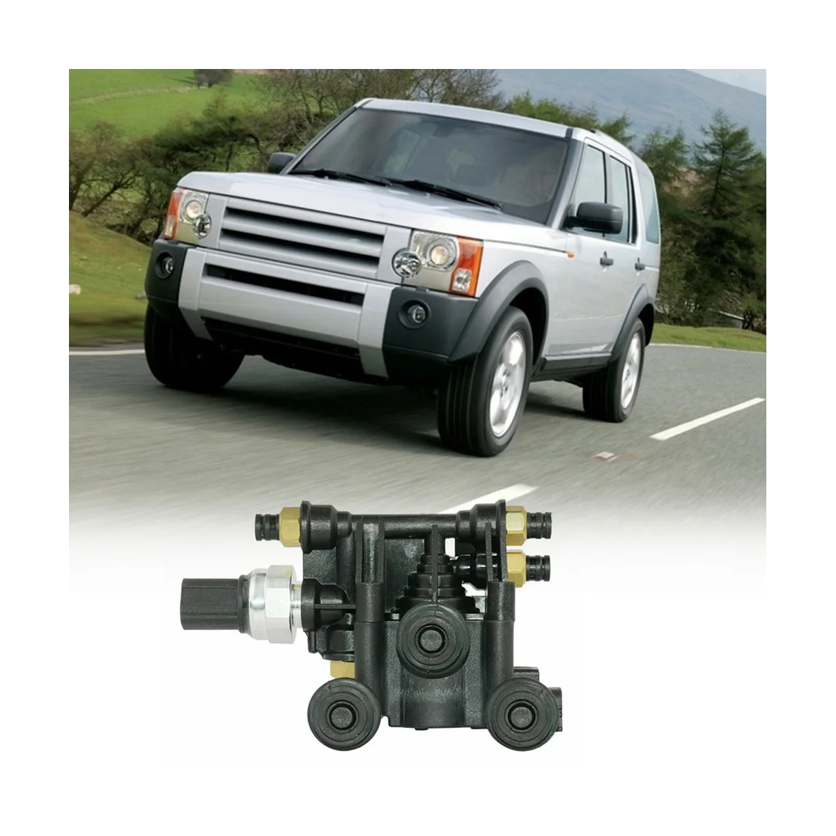 Katup/Solenoid suspensi udara, untuk LAND ROVER DISCOVERY RANGE ROVER SPORT katup peralatan pneumatik RVH000045