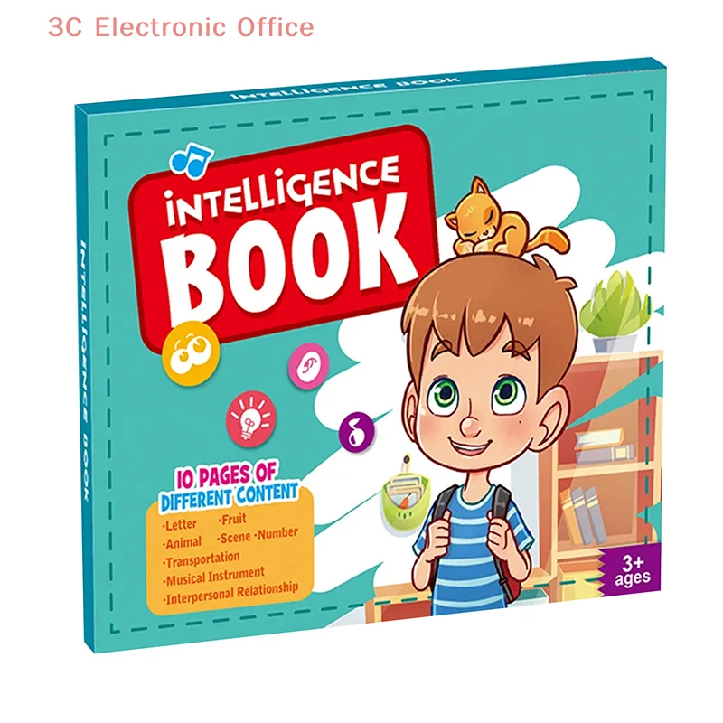 Livro de toque de aprendizagem de inglês ingenado para crianças, função de som interativa, caneta reutilizável, excelente presente de aniversário.