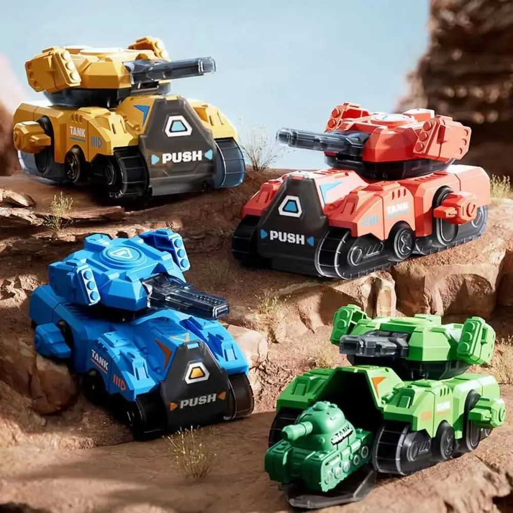 

Rotatable Clockwork Tank Car Model Education Simulation Tank Inertia Car Model Cartoon Mother Child Tank Tank Wind-up Toy