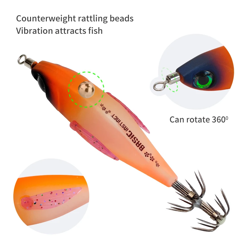 egi fishing lure Yo-Zuri Aurie-Q RS Squid Jig Patterns have been carefully selected for the Mediterranean squids that are sure to entice an attack New 5Pcs Squid Bait 4.8g
