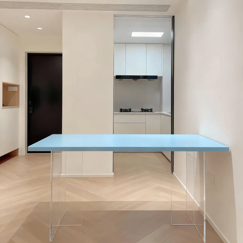 

Premium Design Dining Table Space Saving Modern Nordic Kitchen Table Acrylic Luxury Mesa De Centro De Sala Dining Room Furniture